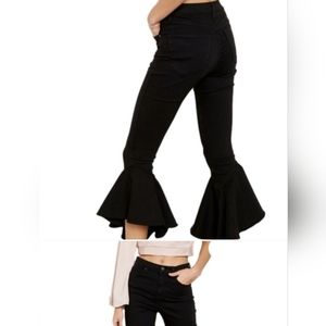 Topshop Jamie Flare Moto Jeans